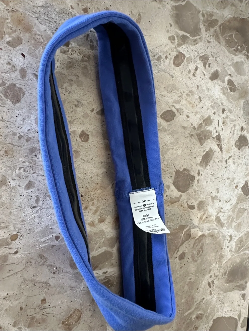 lululemon purple-blue Performance Headband with Black Grip